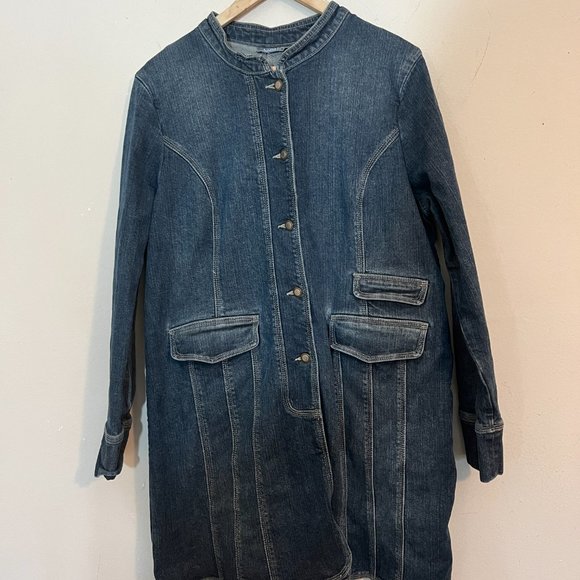 Motto Your Style Mantra Retro Denim Coat Dress Jacket Sgt Pepper Style - Picture 7 of 11